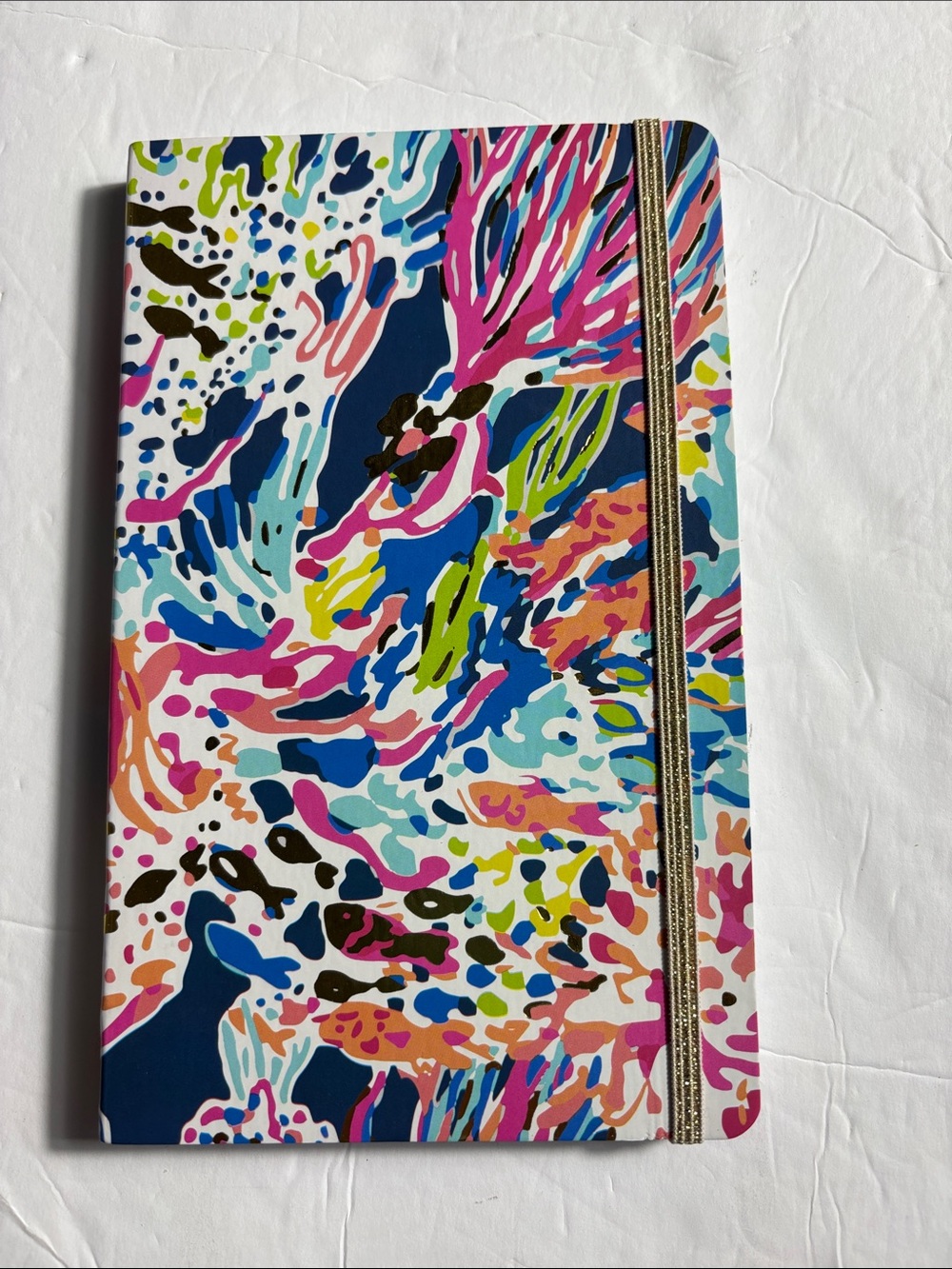 Lilly Pulitzer Hardcover Notebook with Gold Elastic